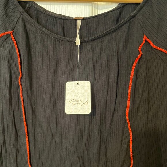 Free People black/red bodysuit - Brand  New - Picture 3 of 7